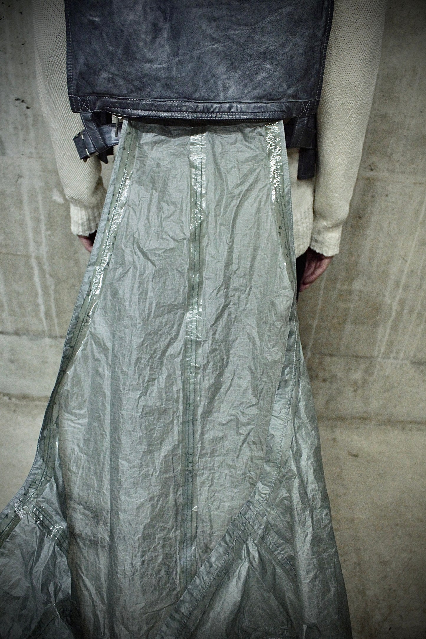 Carol Christian Poell 'VM/2423 ROOMS-PTC/29' Object-dyed Kangaroo Leather Parachute Vest Bag