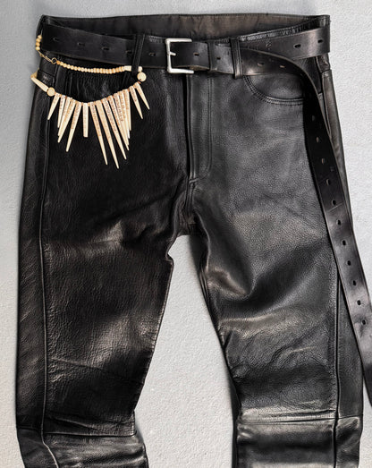 Lad Musician AW08 Night Rider Bootcut Cowhide Leather Pants