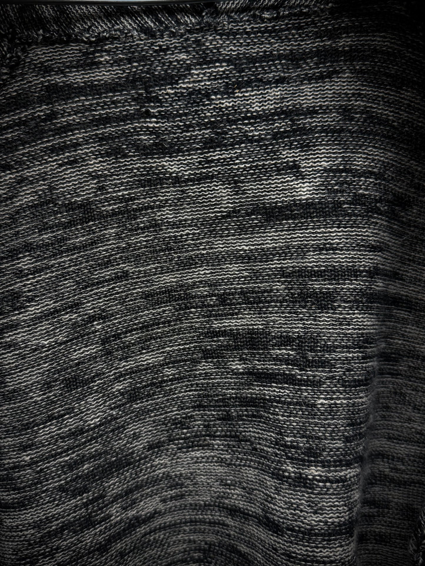 IfSixWasNine Early 00s 'NO. CARDI-1/SHT/M 902NOIH' Distressed Zebra Stripe Open Knit Cardigan detail | DRIEW GARMENTS