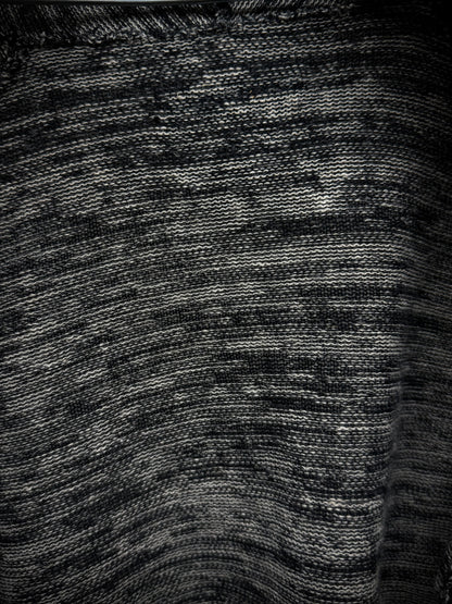 IfSixWasNine Early 00s 'NO. CARDI-1/SHT/M 902NOIH' Distressed Zebra Stripe Open Knit Cardigan detail | DRIEW GARMENTS