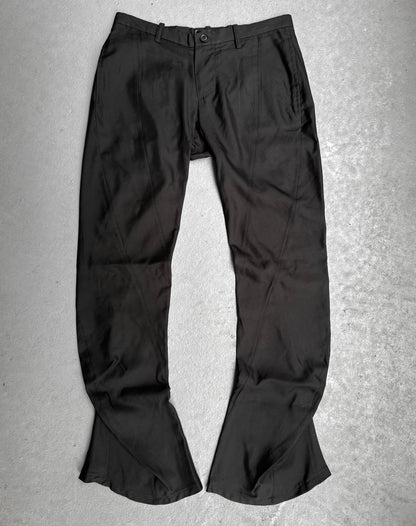 Julius_7 SS07 "UNDERWORLD;" Silk Twill J-Cut Flare Pants