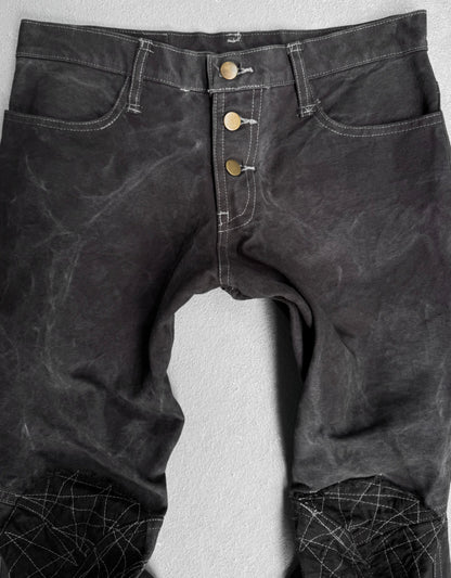 Christopher Nemeth Late 90s Over-dye 3D Reconstructed Denim Capris
