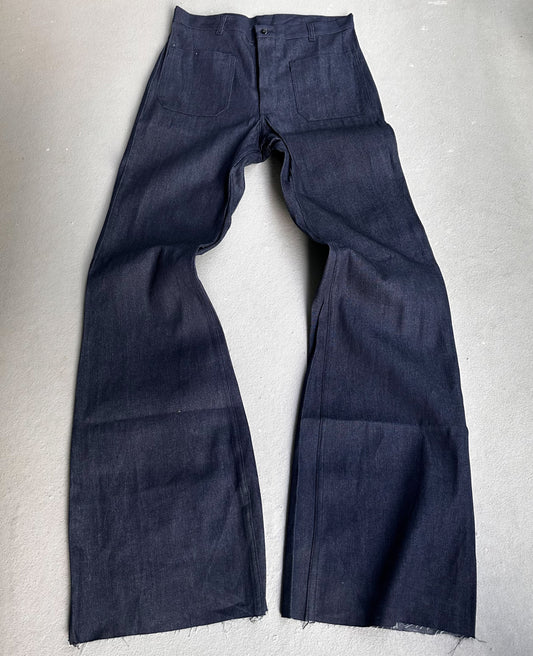 Vintage 90s U.S.A Naval Flare Pocketed Denim