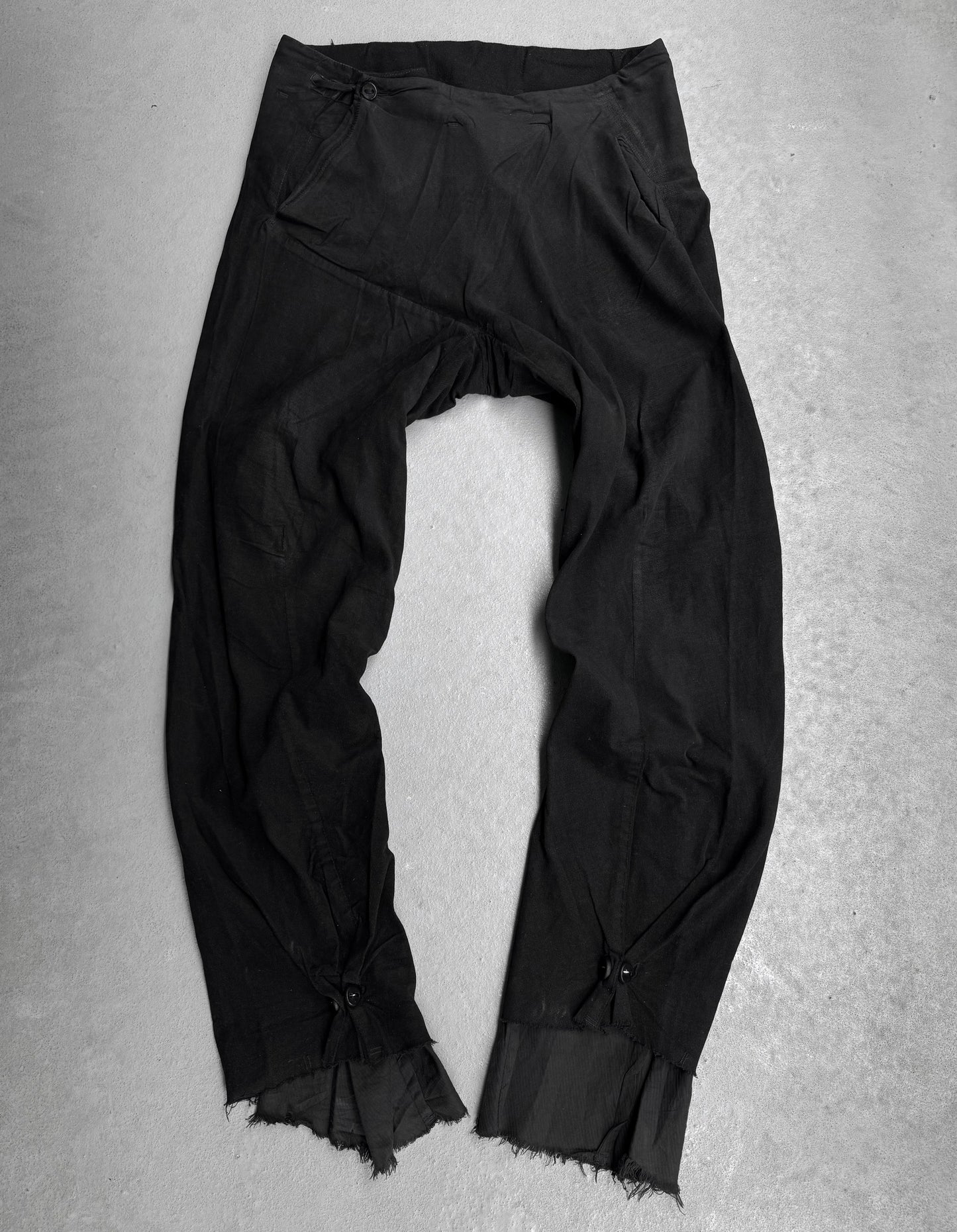 Boris Bidjan Saberi AW14-15 ‘P9’ Black Waxed Layered Lounge Pants