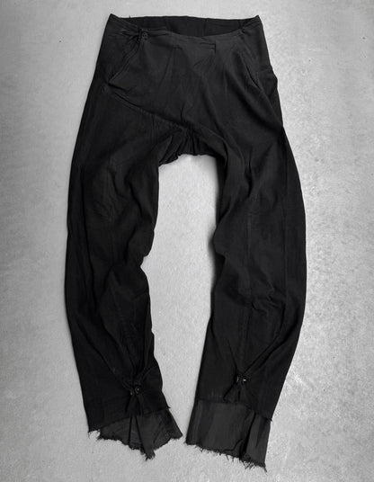 Boris Bidjan Saberi AW14-15 ‘P9’ Black Waxed Layered Lounge Pants