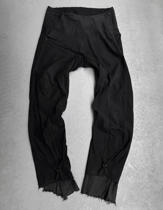 Boris Bidjan Saberi AW14-15 ‘P9’ Black Waxed Layered Lounge Pants