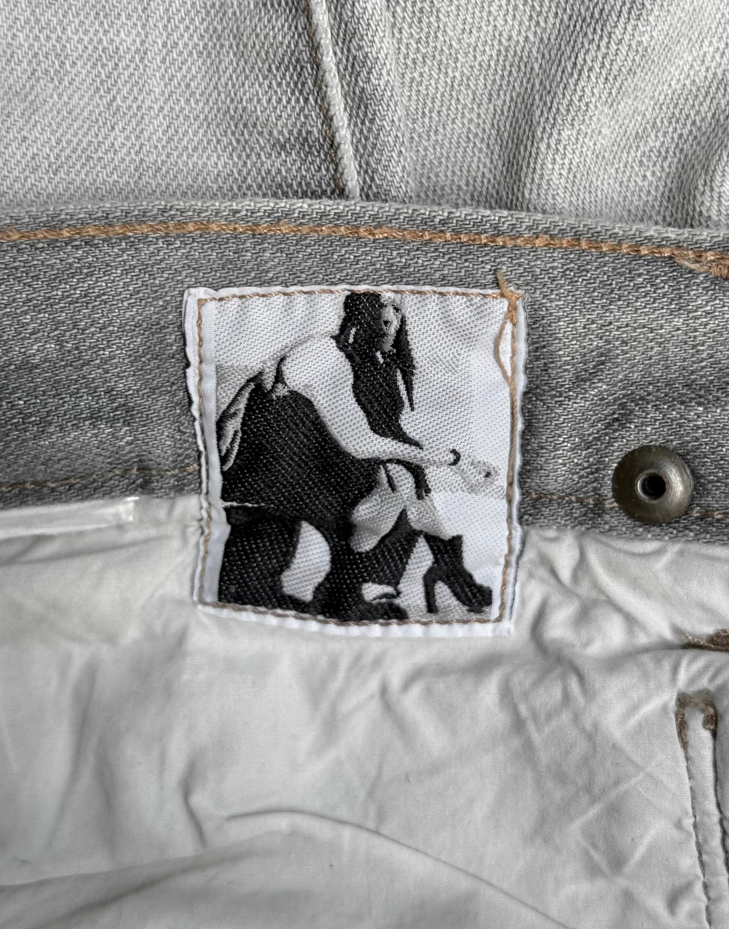 Rick Owens DRKSHDW AW06 “DUSTULATOR” Pearl ‘Bias’ Flare Bootcut Denim