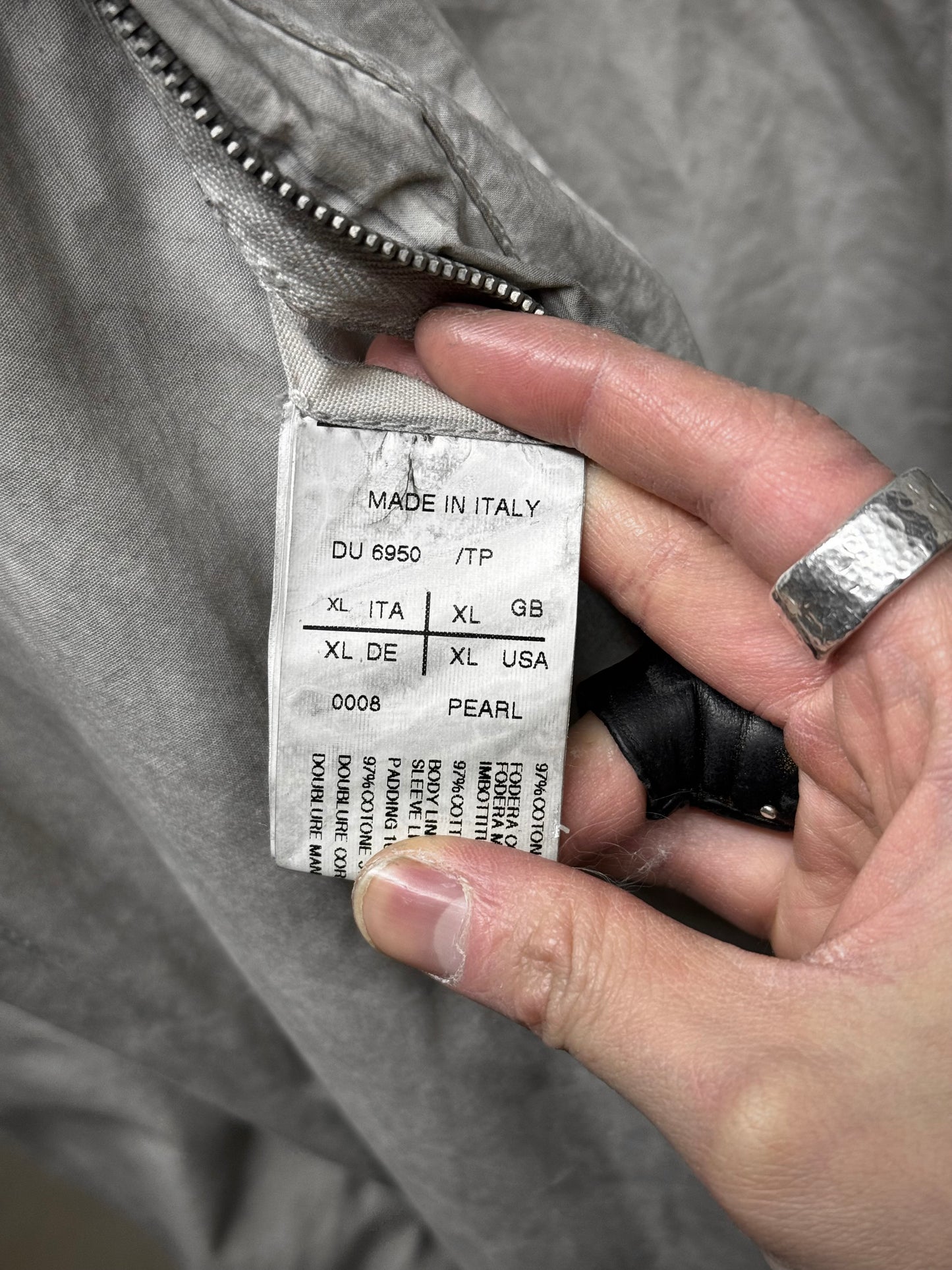 Rick Owens DRKSHDW AW10 "GLEAM" PEARL Hooded Padded Parka Coat