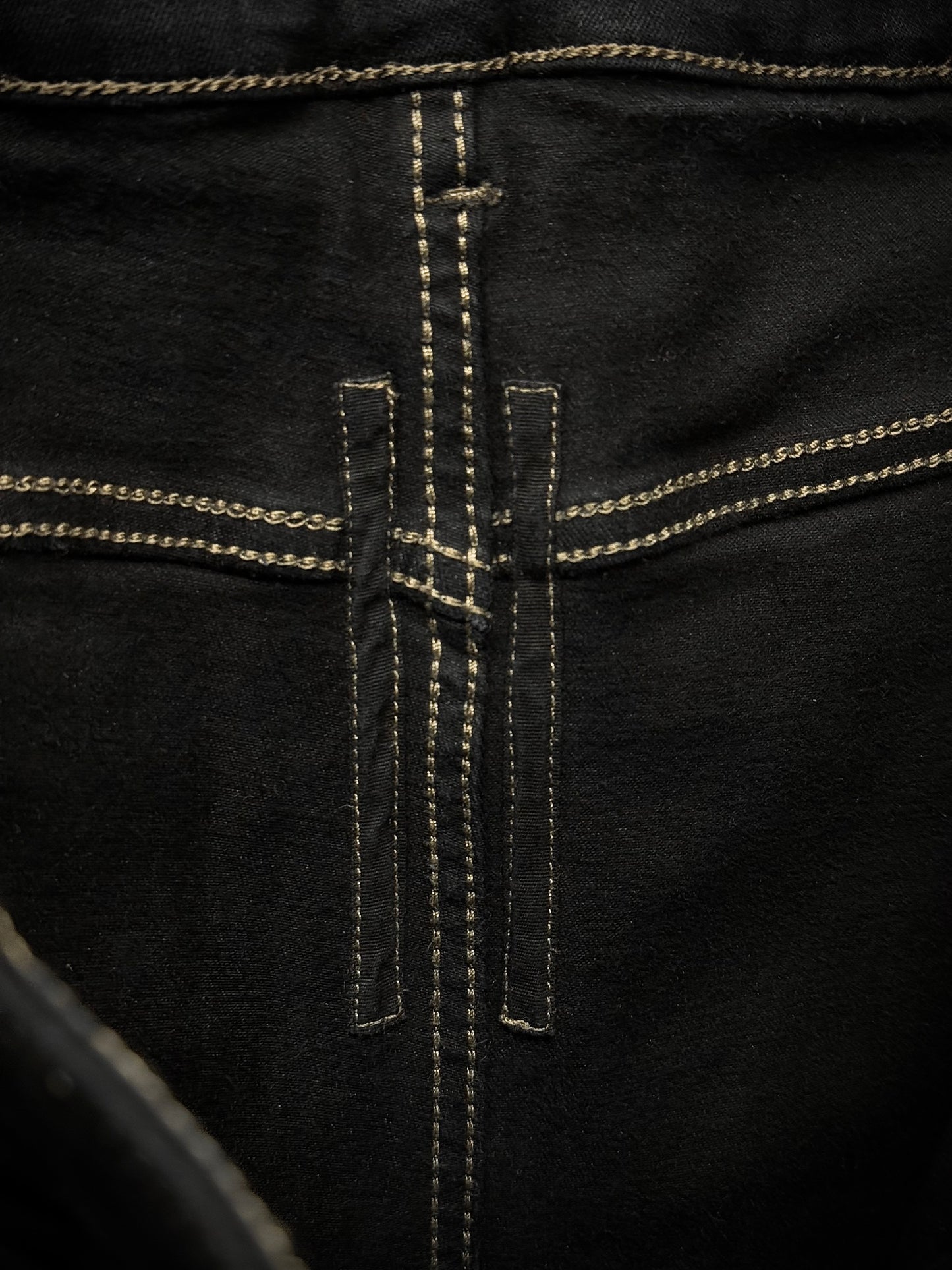 Rick Owens DRKSHDW AW16 "MASTODON" BLACK MATTE Gladiator Kilt Layer Denim detail | DRIEW GARMENTS