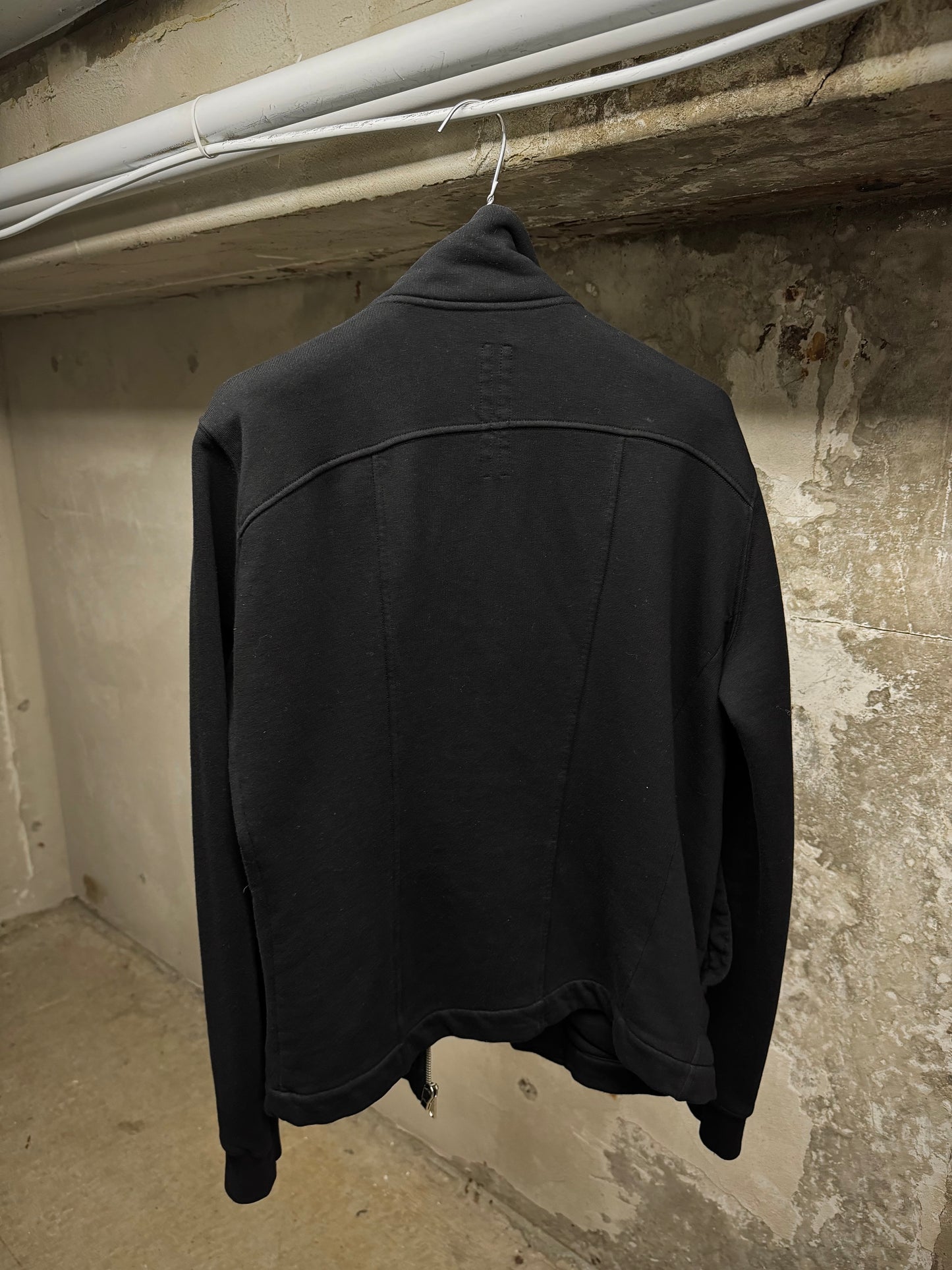 Rick Owens DRKSHDW AW14 "MOODY" Mollino Zip Up Cotton Fleece Sweater detail | DRIEW GARMENTS