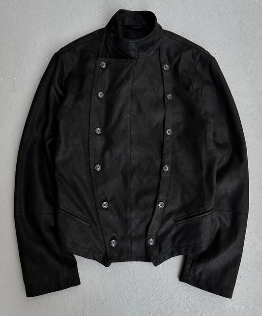 Ann Demeulemeester Early 00s Waxed Fencing Jacket