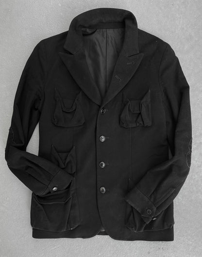 Number (N)ine Wool AW06 "NOIR" Four Leaf Clover Patch Pocket Blazer