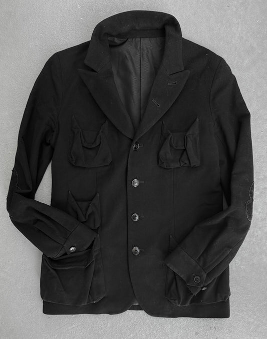 Number (N)ine Wool AW06 "NOIR" Four Leaf Clover Patch Pocket Blazer