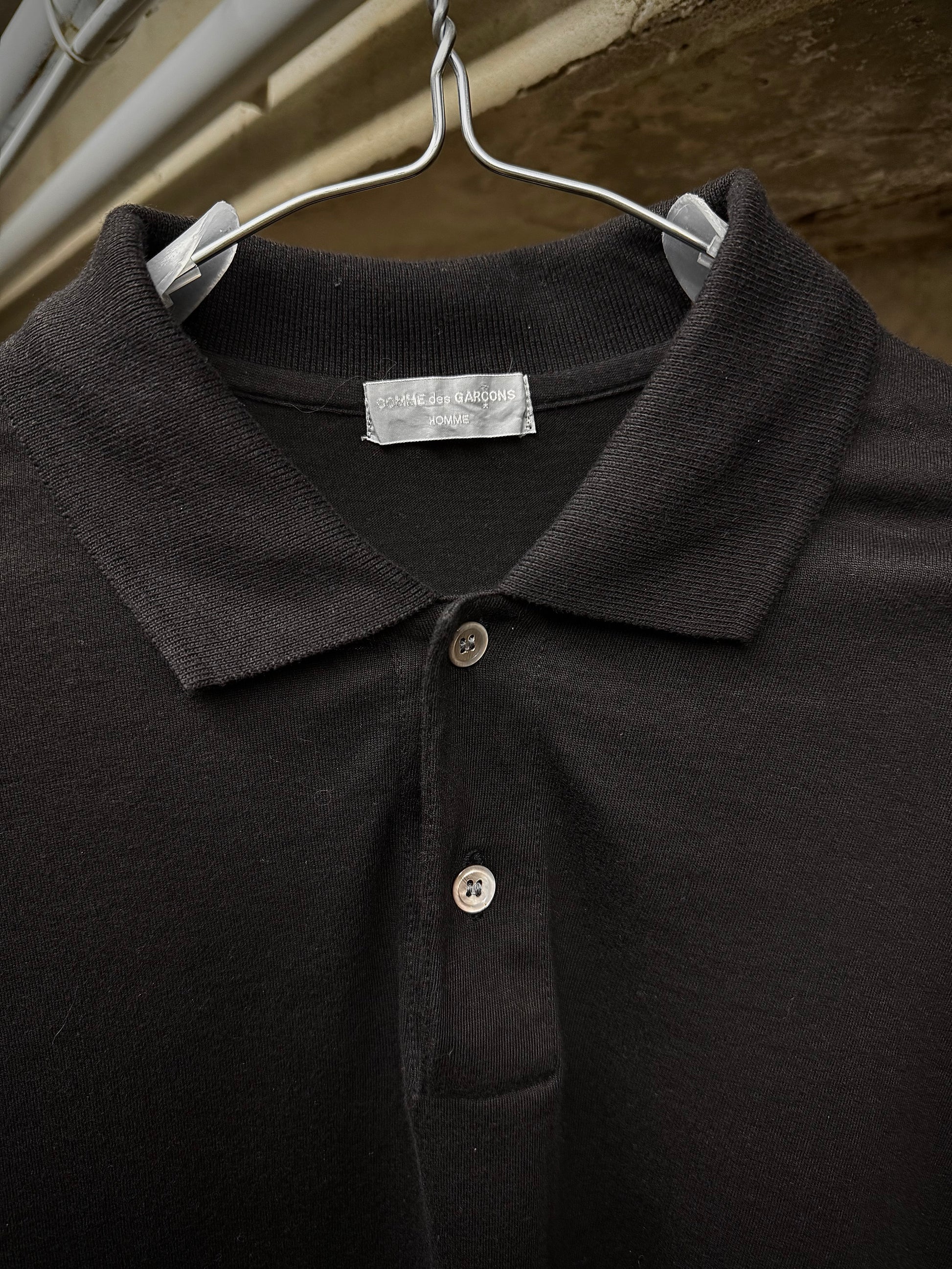 COMME des GARÇONS HOMME AD1988 Long-sleeves Polo Shirt detail | DRIEW GARMENTS