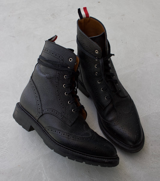 Thom Browne New York Brogue Wing-tip Leather Boots