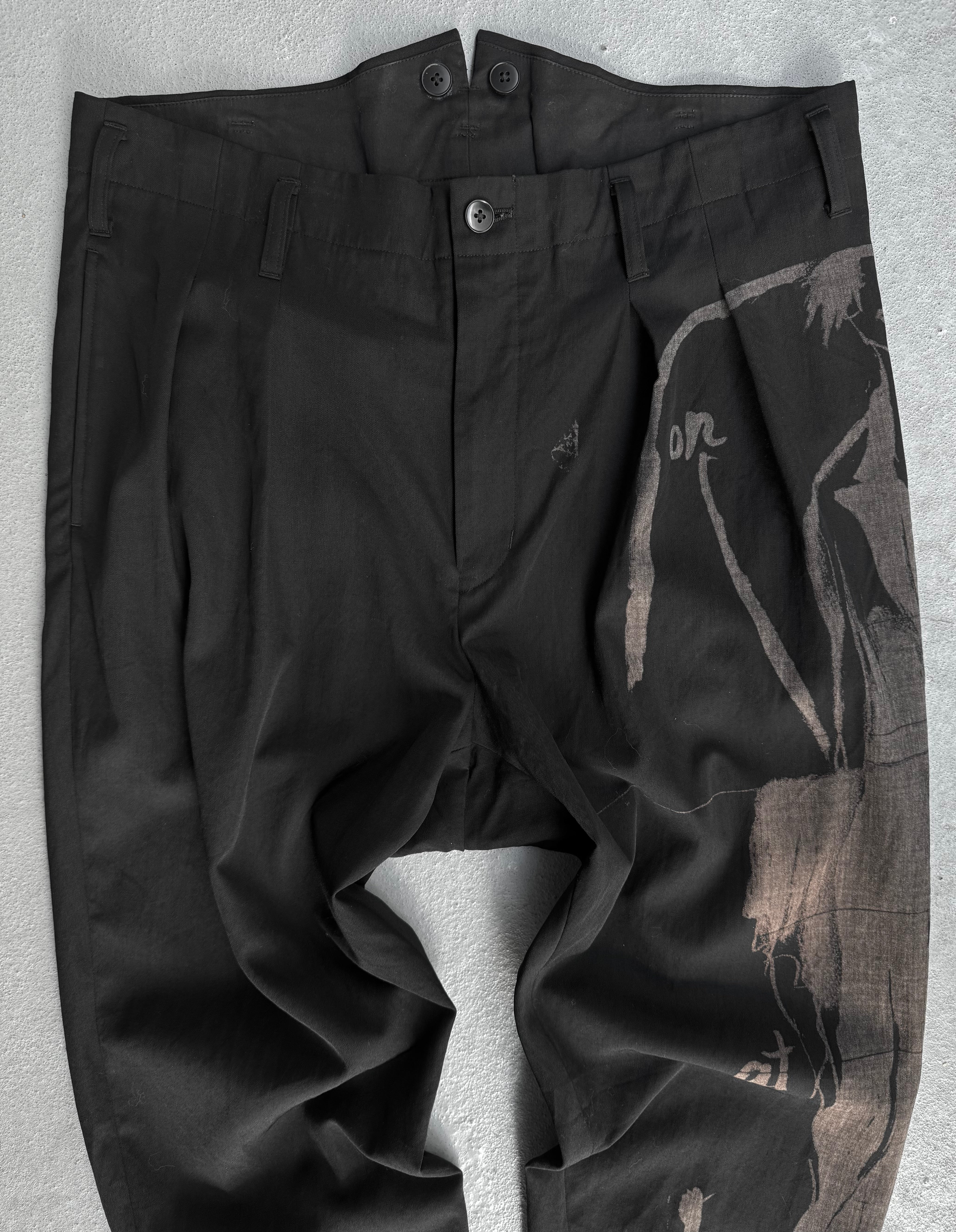 Yohji Yamamoto SS17 Pleated Suspender Trousers | Toronto – DRIEW