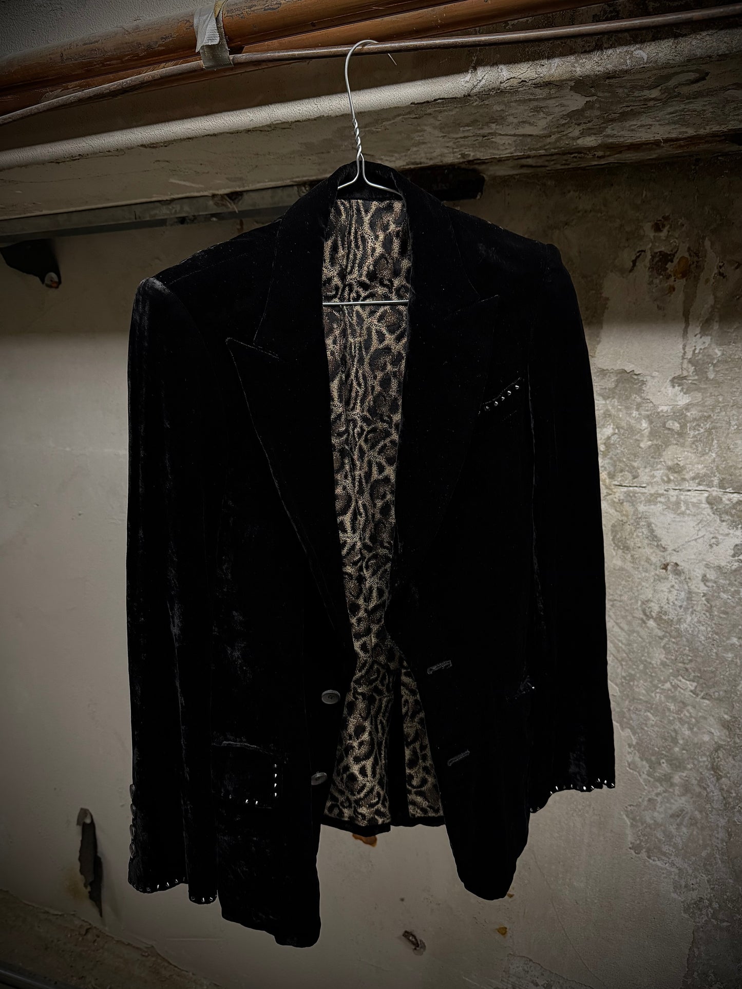 roen by Hiromu Takahara Early 00s Swarovski Crystal Stud Crushed Velvet Blazer | Archive Fashion Toronto