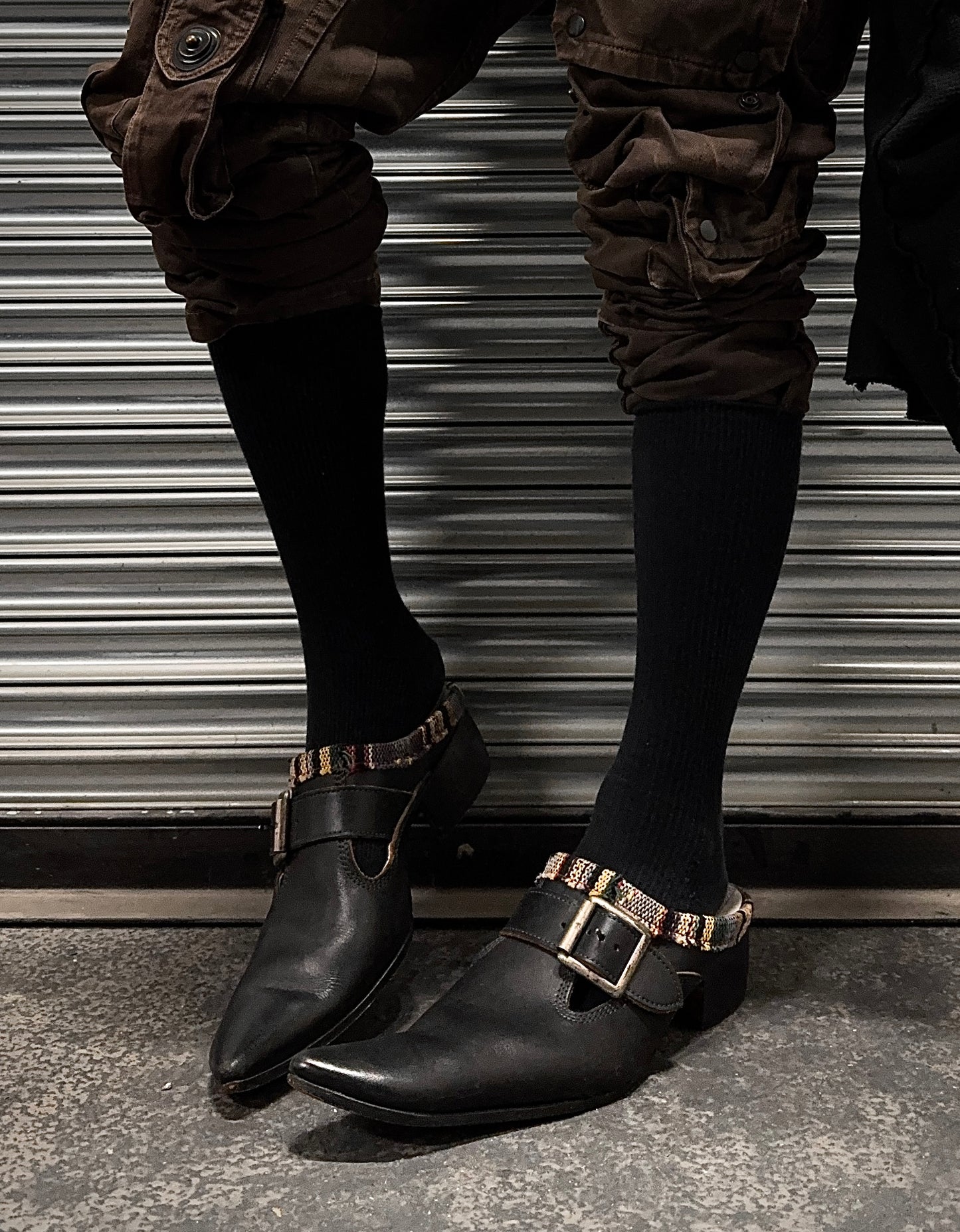 Hiromu Takahara Early 00s Buckle Strap Cowboy Mules