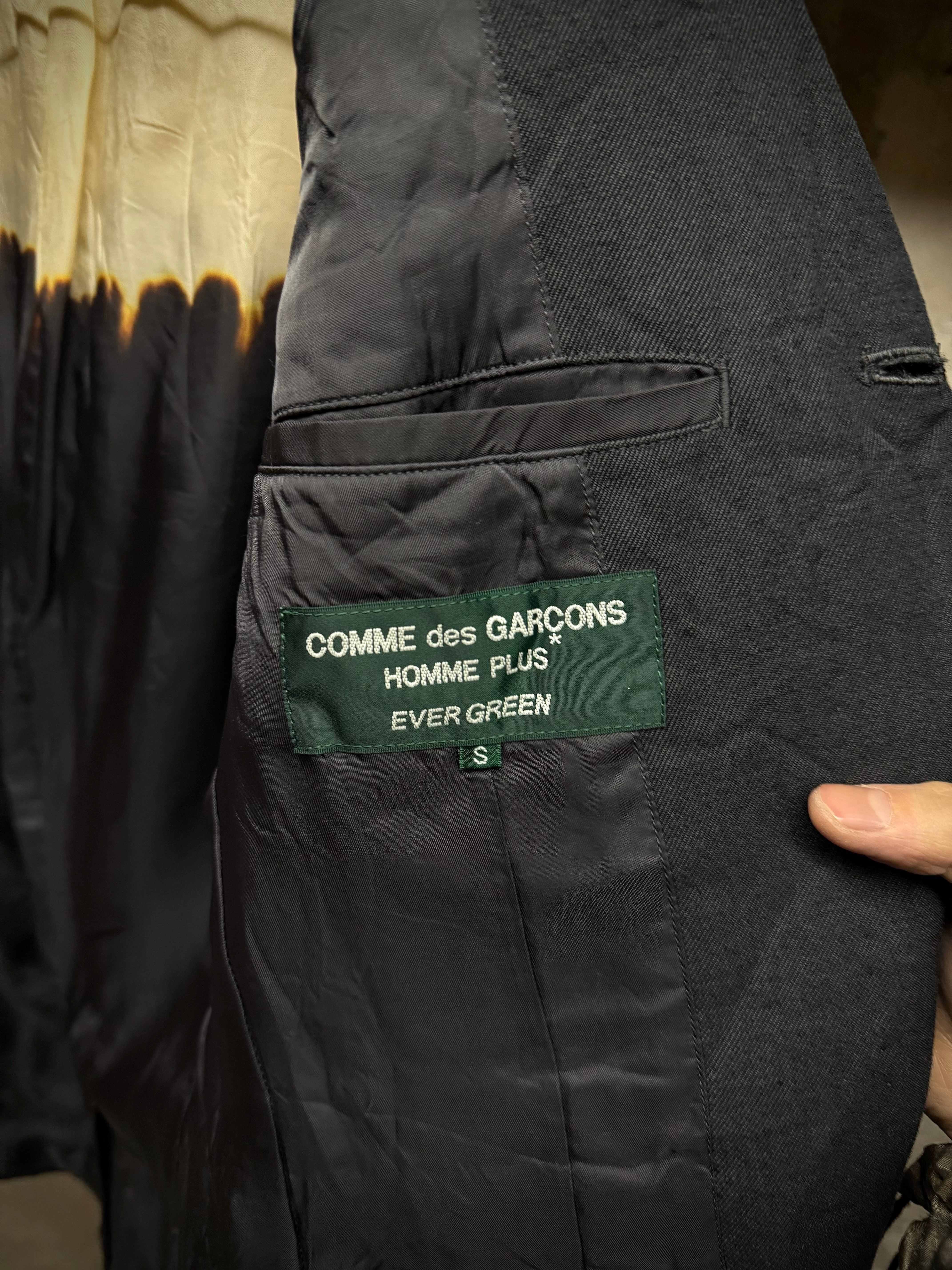CDG Evergreen AW08 Two Toned Bleached Wool Blazer | DRIEW