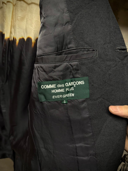 COMME des GARÇONS HOMME PLUS EVERGREEN AW08 Two Toned Bleached Wool Blazer