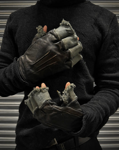 Carol Christian Poell 'AM/2457 ROOMS-PTC/12' Disparate Leather Gloves