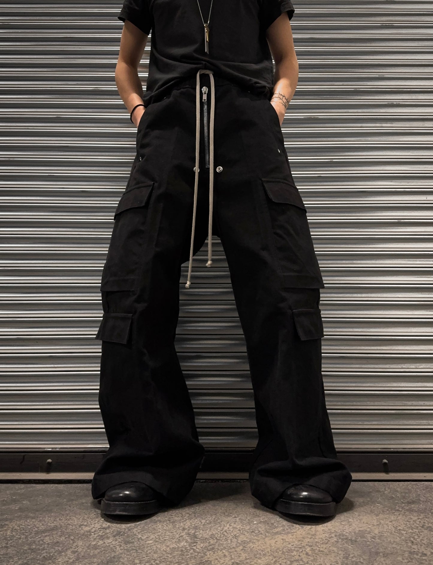 Rick Owens AW23 “LUXOR” Moleskin Jumbo Leg ‘Bela’ Cargo Pants