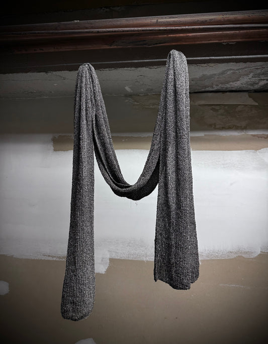 DEEPTI Collection °014-015 ‘K-008 925-925’ Real Silver Knitted Scarf