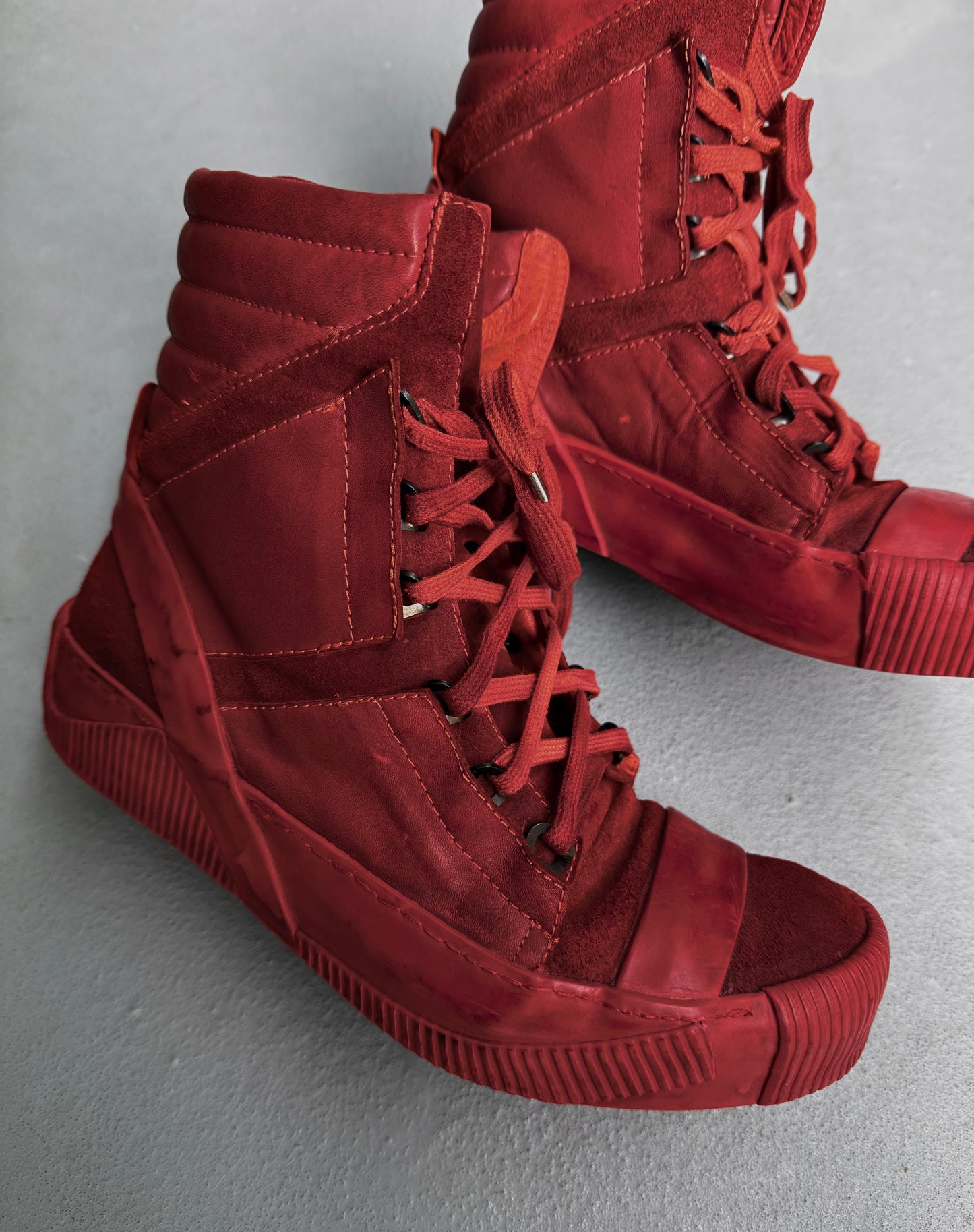 Boris Bidjan Saberi AW15-16 'BAMBA 4' Lamb Leather High-top Sneakers