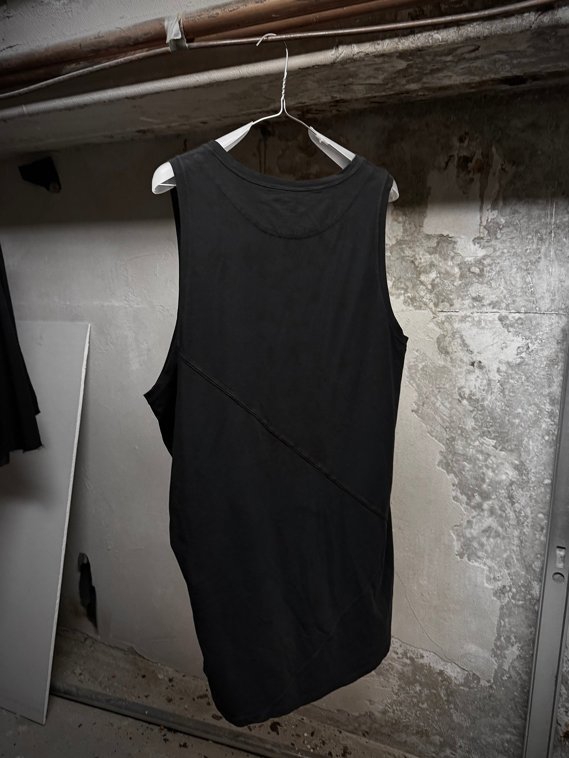 Alexandre Plokhov 2010s Three-way Diagonal Seam Long Tank Top detail | DRIEW GARMENTS