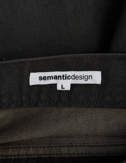 SemanticDesign Early 00s Brown Multi-zip Flare Denim