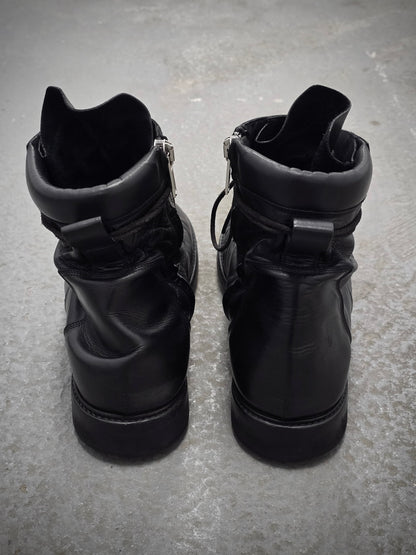 Rick Owens SS15 "FAUN" Goodyear Flex Calf Leather Side Zip Combat Boots