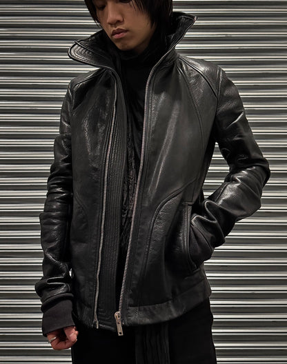Rick Owens AW11 “LIMO” Oiled Calfskin Leather Intarsia Jacket
