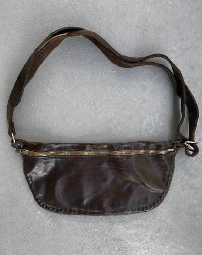 GUIDI ‘Q10M’ Brown Full-grain Horse Leather Shoulder Bag