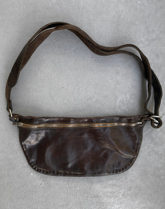 GUIDI ‘Q10M’ Brown Full-grain Horse Leather Shoulder Bag
