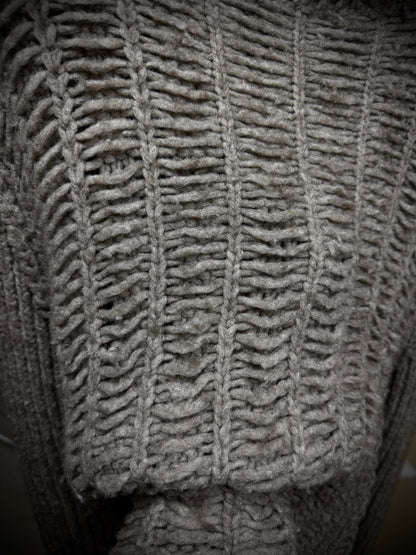 Rick Owens FW18 "SISYPHUS" PEARL Chunky Open Yak Wool Knit detail | DRIEW GARMENTS