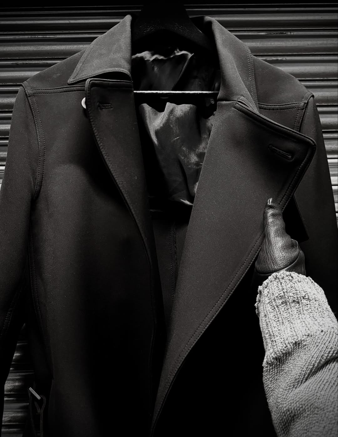 Rick Owens AW16 "MASTODON" Heavy Poly Trench Coat detail | DRIEW GARMENTS