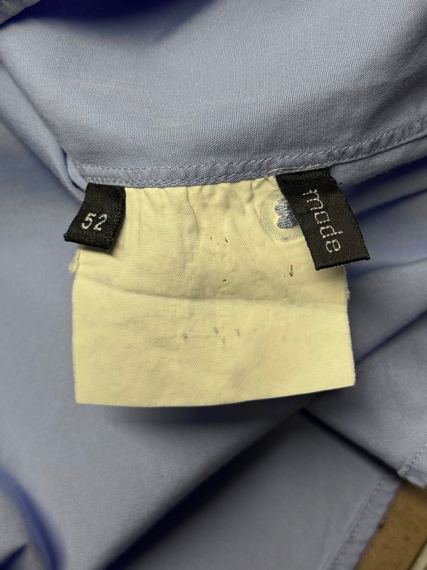 Carol Christian Poell AW01-02 "Public Freedom" Lilac Blue Cotton Poplin Shirt
