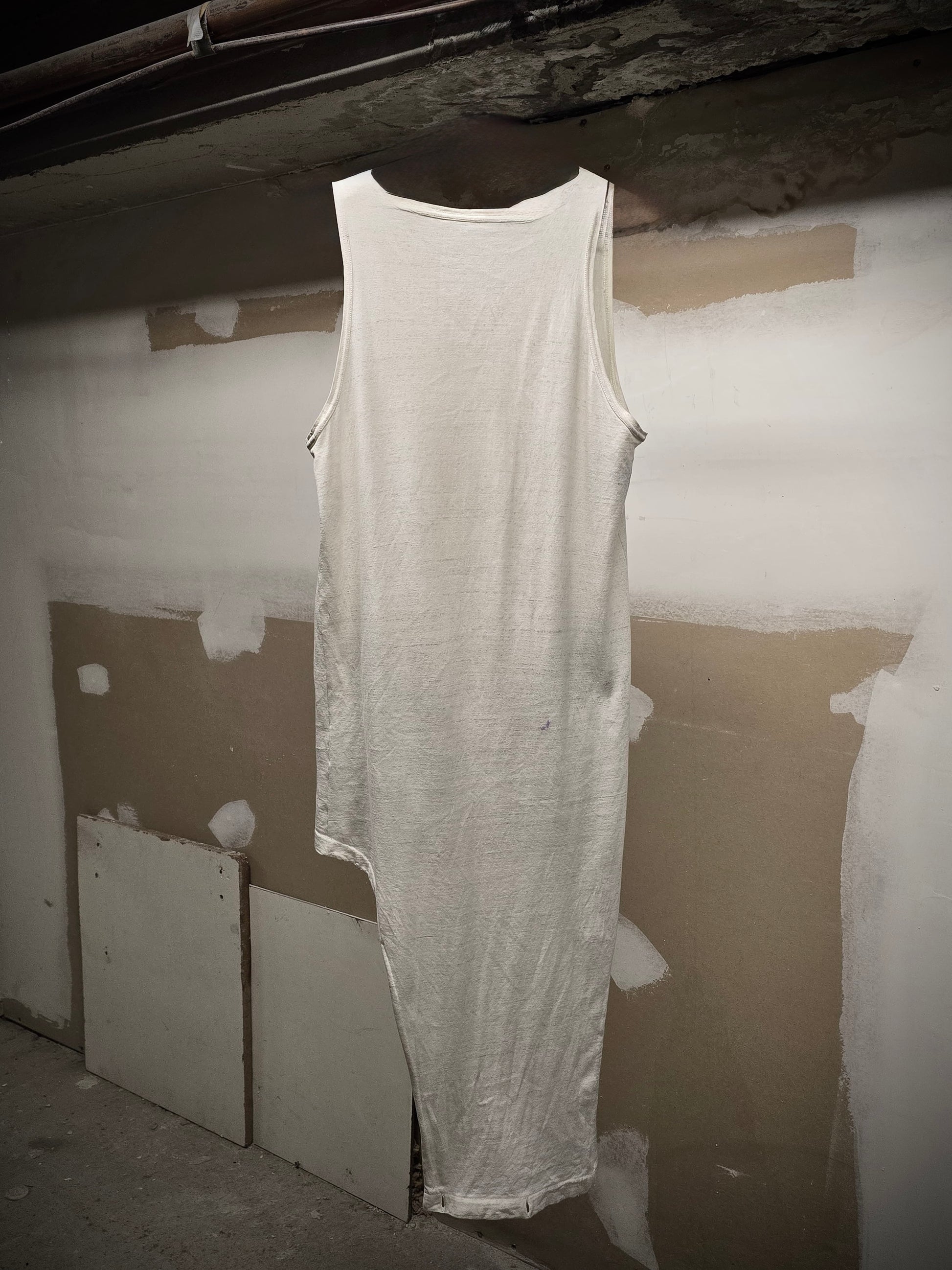 Carol Christian Poell SS05 "Dispossessed" Acid-Treated Flap Tank Top detail | DRIEW GARMENTS
