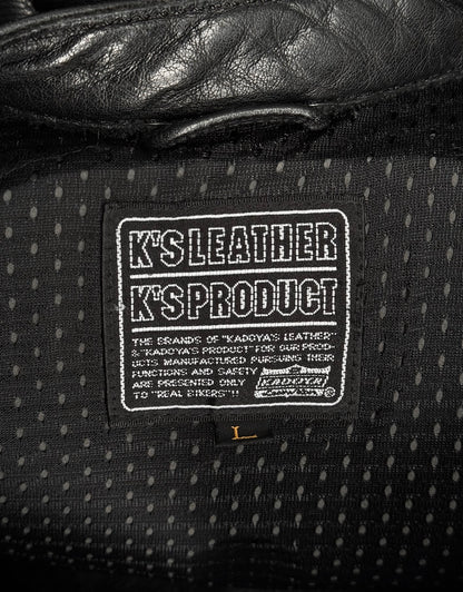 KADOYA K’s Leather Early 00s Leather Padded Motorcycle Jacket