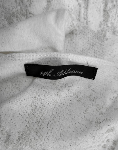 14thAddiction Early 00s Python Printed Raw Cut T-shirt