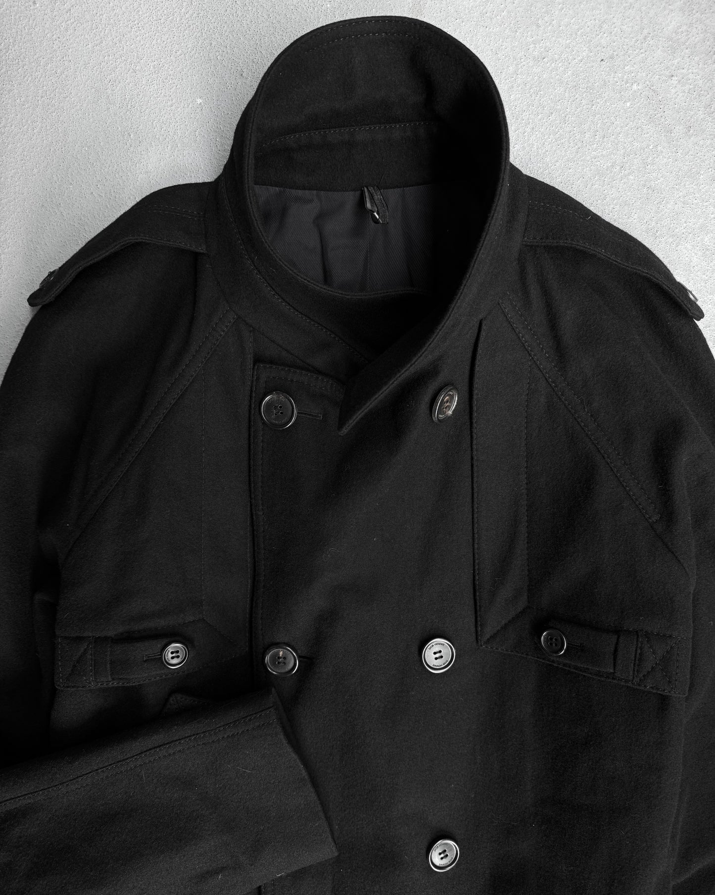 DIOR HOMME by Kris Van Assche AW08 Wool Double-breasted Trench Coat