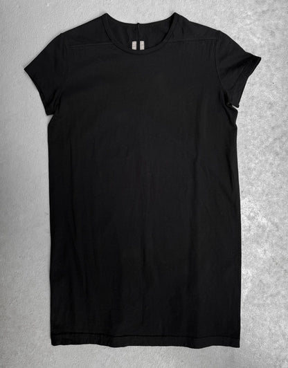 A Rick Owens AW17 “GLITTER” Level short-sleeve T-shirt in size IT 40 is laid flat on a light gray textured surface.