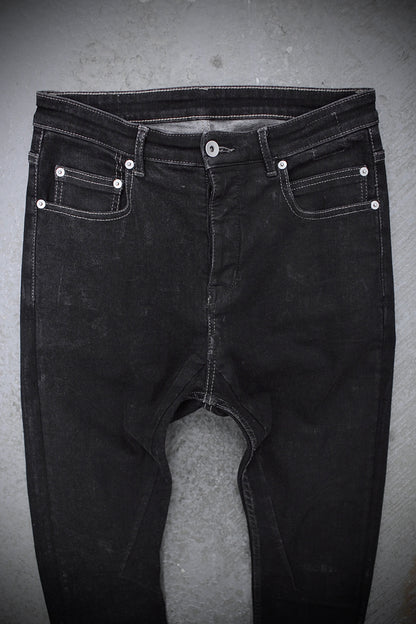 Rick Owens DRKSHDW AW21 "GETHSEMANE" Waxed ‘Detroit Cut’ Skinny Denim