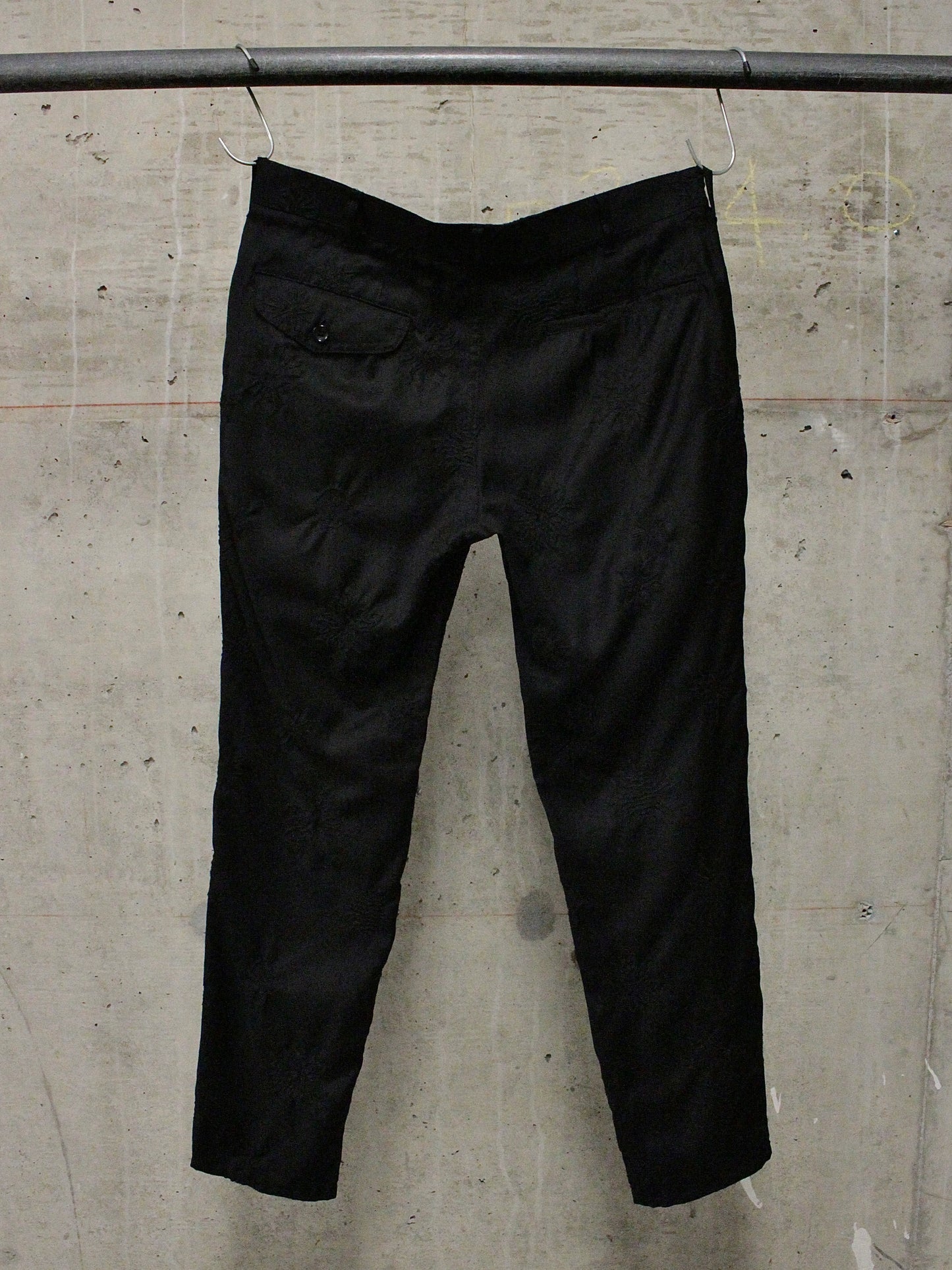 BLACK COMME des GARÇONS SS24 Black Sun Embroidered Wool Pants