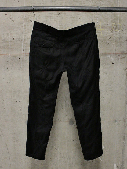 BLACK COMME des GARÇONS SS24 Black Sun Embroidered Wool Pants
