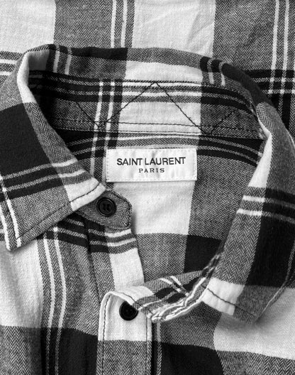Saint Laurent Paris AW17 Plaid Flannel Button-up Shirt