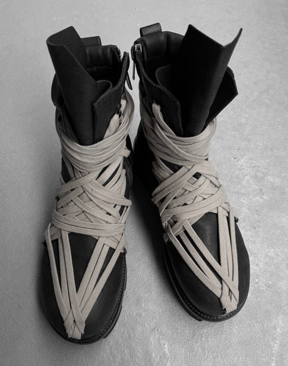 Rick Owens SS20 “TECUATL” Megalace Lace-up Army Boots