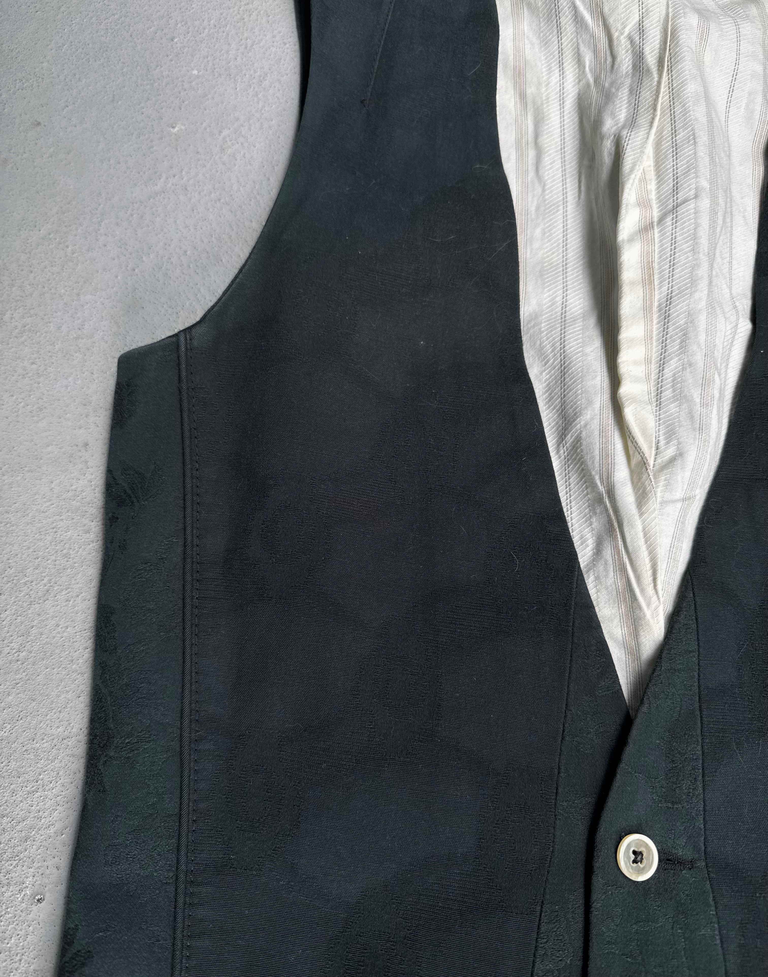 Ann Demeulemeester SS12 Jacquard Two-Button Vest – DRIEW