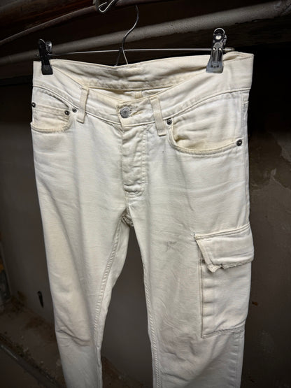 Helmut Lang 1999 Ivory Cotton Cargo Denim