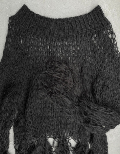 UMA WANG AW13 Mohair Spider Web Open-knit Jumper